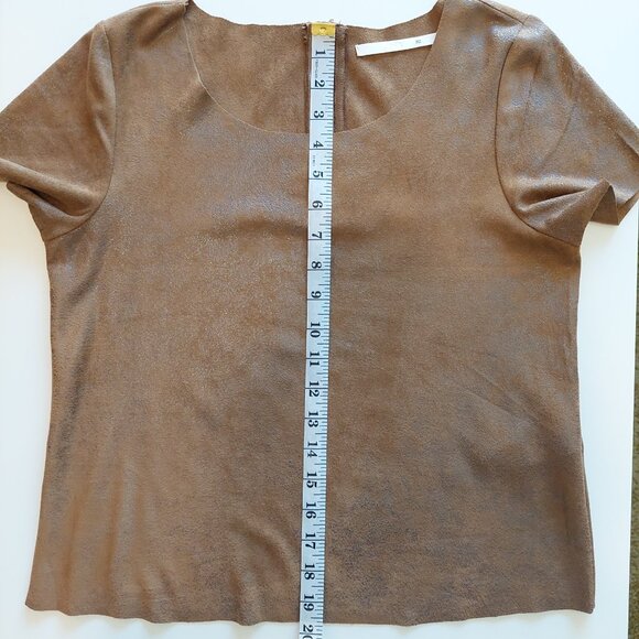 ONLY Suede Short-Sleeve T-Shirt - Picture 8 of 11